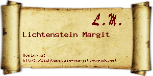 Lichtenstein Margit névjegykártya